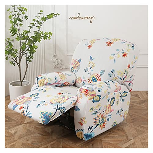 ELYSYSRL Stretchhusse für Relaxsessel 4-Teilig Stretch Sesselbezug Relaxsessel mit Seitentasche Sesselschoner für Relaxsessel Elastisch Waschbar Sesselbezug Bezug für Husse Relaxsessel (Color : #17) von ELYSYSRL