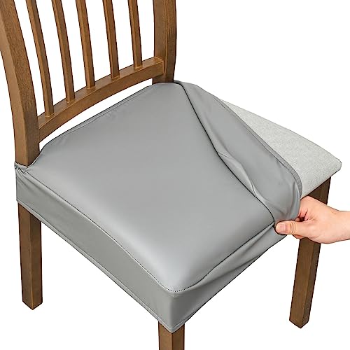 ELYSYSRL Stuhlbezug Sitzfläche Stuhlhussen Wasserdicht Stretch PU Leder Bezug für Stühle Sitzbezüge für Esszimmerstühle Abwaschbar Schonbezug Stuhl Hussen für Stühle (Color : #2, Size : 1 Stück) von ELYSYSRL
