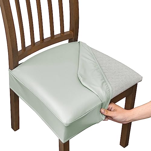 ELYSYSRL Stuhlbezug Sitzfläche Stuhlhussen Wasserdicht Stretch PU Leder Bezug für Stühle Sitzbezüge für Esszimmerstühle Abwaschbar Schonbezug Stuhl Hussen für Stühle (Color : #7, Size : 1 Stück) von ELYSYSRL