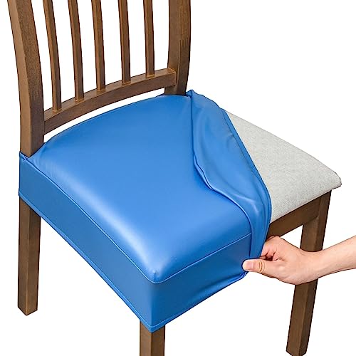 ELYSYSRL Stuhlbezug Sitzfläche Stuhlhussen Wasserdicht Stretch PU Leder Bezug für Stühle Sitzbezüge für Esszimmerstühle Abwaschbar Schonbezug Stuhl Hussen für Stühle (Color : #9, Size : 2 Stücke) von ELYSYSRL