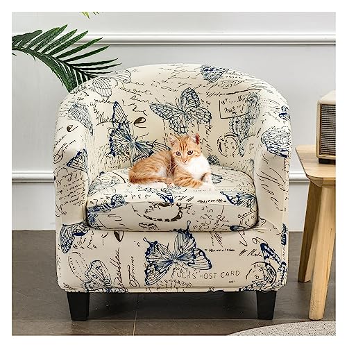 ELYSYSRL Weihnachten Club Chair Schonbezug 2 Teilig Sesselschoner Sesselüberwurf Stretch Sofahusse Elastisch Wannenstuhlbezug Sesselüberzug für Clubsessel Loungesessel Cocktailsessel (Color : #37) von ELYSYSRL