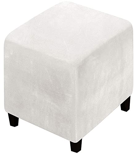 Ottomane Schonbezug Hockerbezug, 40x40/50x50/60x60 Hocker Husse für Fußhocker Quadratisch/Rechteckig, Stretch Bezug Ottomane Abdeckung Überzug Hocker Protector Waschbar Hockerabdeckung ( Color : #10 , von ELYSYSRL
