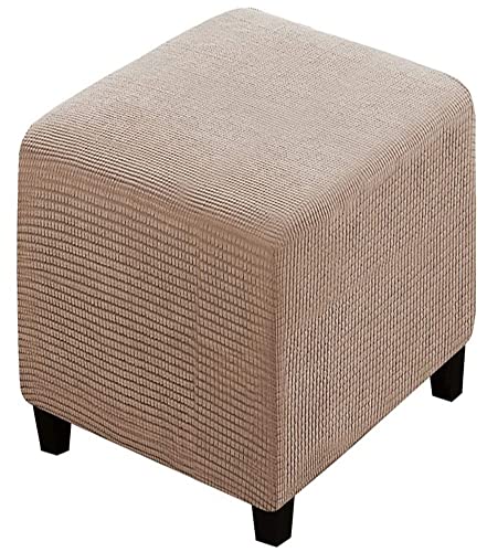 Ottomane Schonbezug Hockerbezug, 40x40/50x50/60x60 Hocker Husse für Fußhocker Quadratisch/Rechteckig, Stretch Bezug Ottomane Abdeckung Überzug Hocker Protector Waschbar Hockerabdeckung ( Color : #19 , von ELYSYSRL