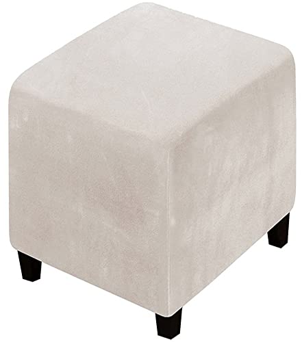 Ottomane Schonbezug Hockerbezug, 40x40/50x50/60x60 Hocker Husse für Fußhocker Quadratisch/Rechteckig, Stretch Bezug Ottomane Abdeckung Überzug Hocker Protector Waschbar Hockerabdeckung ( Color : #9 , von ELYSYSRL