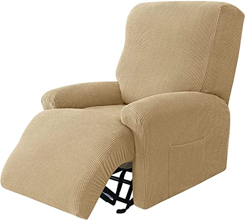 Ruhesessel Bezüge, Stretch Relaxsessel Bezug, 4-Teilig Elastischer Antirutsch Husse Sesselbezug, Überzug für Fernsehsessel, Abnehmbar und Waschbar (Color: #12) von ELYSYSRL