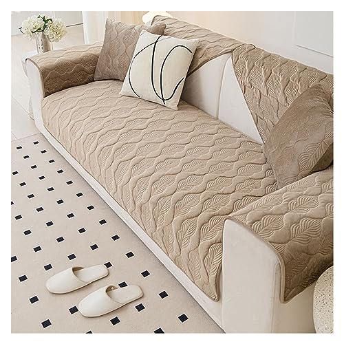Samt Sofabezug Couchbezug Ecksofa Sofa Überwurfdecke L Form/U Form/ 3/2/4 Sitzer Grau/Rosa Sofahusse rutschfest Sofa Abdeckung Hund Katze Sitzflache Sofaschoner (Color : #20, Size : 70x70cm/1PC) von ELYSYSRL