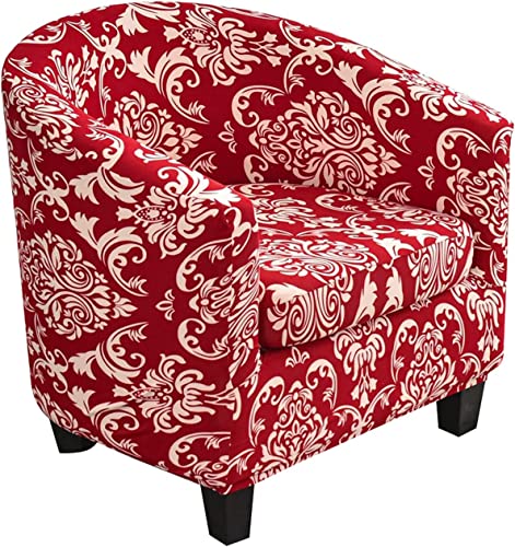 Sesselhusse Sesselbezug 2-teiliger Sesselschoner Sesselüberwurf Jacquard Elastisch Stretch Sofahusse Husse für Clubsessel Loungesessel Cocktailsessel mit Kissenbezug für Tullsta ( Color : #75 ) von ELYSYSRL