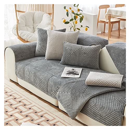 Sofabezug Ecksofa L Form Links Rechts Couchbezug u form groß xxl Sofa/Couch überwurfdecke 2/3/4 sitzer, Verdicktes Samt Couch Überwürfe Sofahusse Sofaüberwürfe Rutschfest Sofa Abdeckung ( Color : #10 von ELYSYSRL