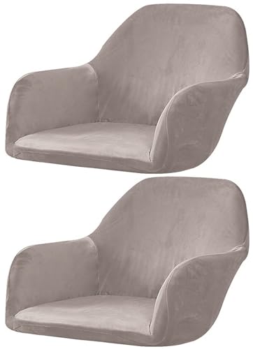 Stretch Stuhlhussen Samt mit Armlehne Stuhlbezug 1/6/2/4er Set Luxus-Samt Bürostuhl Bezug Stuhlschonbezug Sessel Esszimmerstuhlhussen Armlehnstuhl Stuhlabdeckung ( Color : #11 , Size : 2 Stücke ) von ELYSYSRL