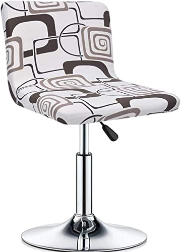 Stuhlhussen Barhocker Bezug Barstuhlbezug mit Rückenlehne 2/4er set Hussen für Barhocker, Stretch Waschbarer Barhocker Abdeckung Passend für Barhocker mit kurzer Rückenlehne ( Color : #33 , Size : 1 S von ELYSYSRL