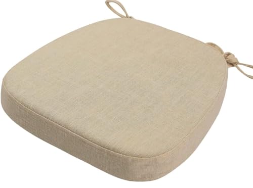 Stuhlkissen mit Bändern (43×42cm) Sitzkissen Stuhl rutschfest Sitzauflage Sitzpolster halbrund Bequeme Waschbare Rutschfestes Sitzkissen Ideal für zu Hause und Gartendekoration ( Color : #10 , Size : von ELYSYSRL
