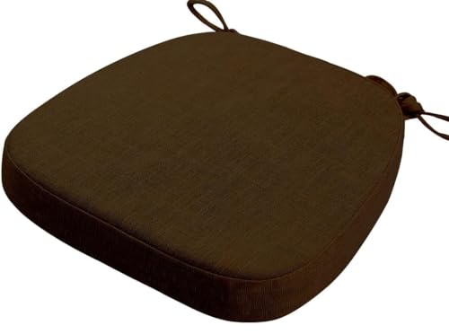 Stuhlkissen mit Bändern (43×42cm) Sitzkissen Stuhl rutschfest Sitzauflage Sitzpolster halbrund Bequeme Waschbare Rutschfestes Sitzkissen Ideal für zu Hause und Gartendekoration ( Color : #11 , Size : von ELYSYSRL
