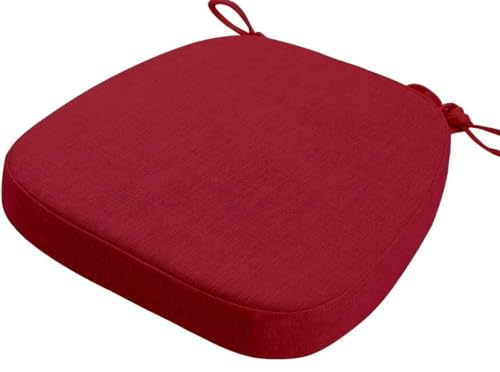 Stuhlkissen mit Bändern (43×42cm) Sitzkissen Stuhl rutschfest Sitzauflage Sitzpolster halbrund Bequeme Waschbare Rutschfestes Sitzkissen Ideal für zu Hause und Gartendekoration ( Color : #13 , Size : von ELYSYSRL