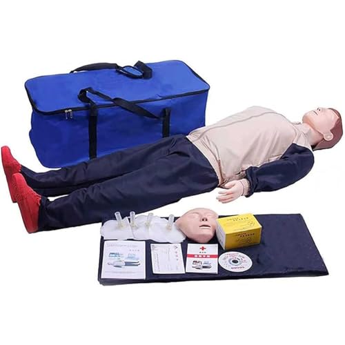 ELZEM CPR-Trainingspuppe Für Erwachsene, Professionelles CPR-Training, Erste-Hilfe-Puppe, Menschliches Medizinisches Modell Für Erste-Hilfe-Training von ELZEM
