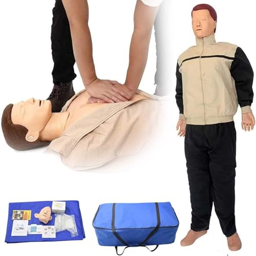 ELZEM CPR-Trainingspuppe für Erwachsene, professionelle Erste-Hilfe-Trainingspuppe, menschliches medizinisches Modell für Erste-Hilfe-Training ELZEM CPR-Trainingspuppe für Erwachsene, professionelle Erste-Hilfe-Trainingspuppe, menschliches medizinisches Modell für Erste-Hilfe-Training von ELZEM