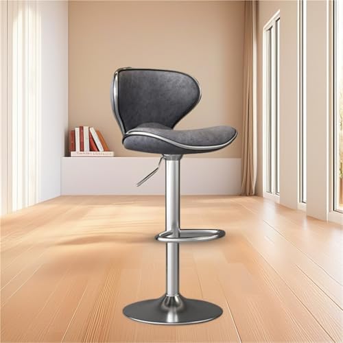 Moderne, um 360° drehbare Barhocker mit Thekenhöhe, verstellbare Drehung, PU-Leder, 31,5 Zoll Barhockerstühle, verstärkter Stahlrahmen und gepolsterte Rückenlehne for Kücheninsel, Theke zu Hause(Gray- Moderne, um 360° drehbare Barhocker mit Thekenhöhe, verstellbare Drehung, PU-Leder, 31,5 Zoll Barhockerstühle, verstärkter Stahlrahmen und gepolsterte Rückenlehne for Kücheninsel, Theke zu Hause(Gray- von ELZEM