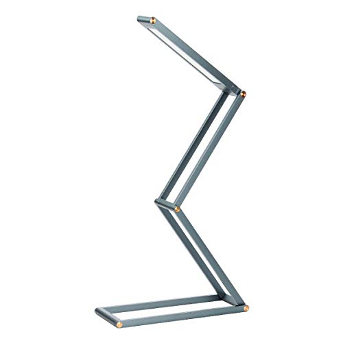 ELZO Schreibtischlampe LED, Aluminium Schreibtisch Lampe mit dimmbar und faltbar Tageslichtlampe Bürolampe Desk Lamp Schreibtischleuchte Tischlampe Akku Nachttisch Leselampe Schreibtischlampen von ELZO