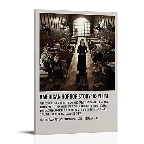 ELedvb American Horror Story Kunstposter Asylum Leinwand Poster Dekorative Malerei Leinwand Wandposter und Kunstdruck Moderne Familie Schlafzimmer Dekor Poster 20 x 30 cm von ELedvb