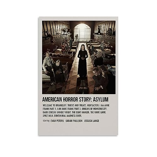 ELedvb American Horror Story Kunstposter Asylum Leinwand Poster Dekorative Malerei Leinwand Wandposter und Kunstdruck Moderne Familie Schlafzimmer Dekor Poster 50 x 75 cm von ELedvb