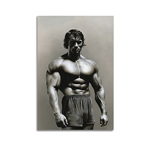 ELedvb Arnold Schwarzenegger Bodybuilding StrongCanvas Poster Dekorative Malerei Leinwand Wandposter und Kunstbild Druck Moderne Familie Schlafzimmer Dekor Poster 60 x 90 cm von ELedvb