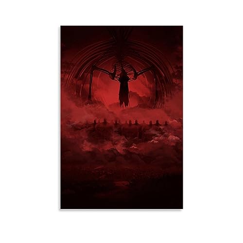 ELedvb Attack on Titan Kunstposter Dämonen Leinwand Poster Dekorative Malerei Leinwand Wandposter und Kunstdruck Moderne Familie Schlafzimmer Dekor Poster 50 x 75 cm von ELedvb