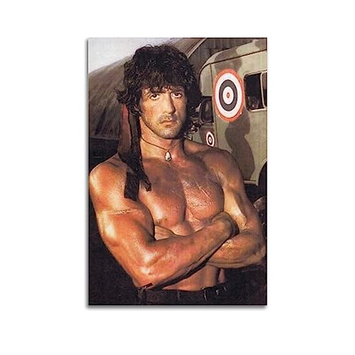 ELedvb First Blood Rambo Sylvester Stallone Tough GuyCanvas Poster Dekorative Malerei Leinwand Wandposter und Kunstbild Druck Modern Familie Schlafzimmer Dekor Poster 08x12inch (20x30cm) von ELedvb