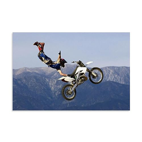 ELedvb Freestyle Motocross-Poster, Leinwand-Poster, dekoratives Gemälde, Leinwand-Wandposter und Kunstdruck, modernes Familienschlafzimmer-Dekor-Poster, 60 x 90 cm von ELedvb