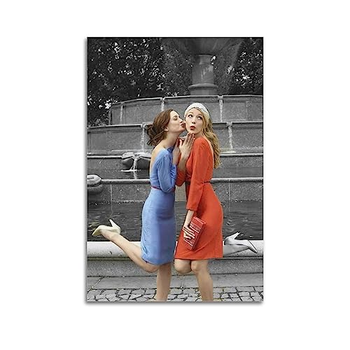 ELedvb Gossip Girl Blair SerenaLeinwand-Poster, dekoratives Gemälde, Leinwand, Wandposter und Kunstbild, modernes Familien-Schlafzimmer, Dekor-Poster, 20 x 30 cm von ELedvb