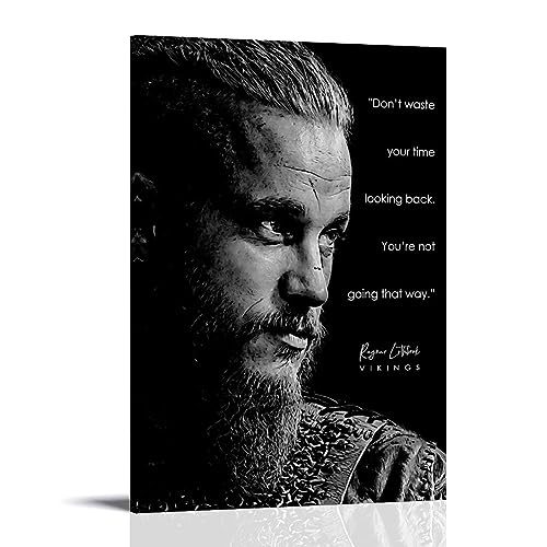 ELedvb HD Vikings Ragnar Zitate 80er 90er Jahre Vintage Filmposter Leinwand Poster Dekorative Malerei Leinwand Wandposter und Kunstdruck Modern Familie Schlafzimmer Dekor Poster 20 x 30 cm von ELedvb