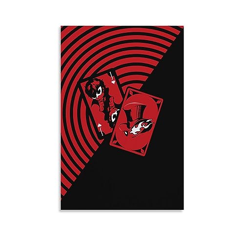 ELedvb Persona 5 Minimalismus Leinwand-Poster, dekoratives Gemälde, Leinwand-Wandposter und Kunstdruck, modernes Familienschlafzimmer-Dekor-Poster, 20 x 30 cm von ELedvb