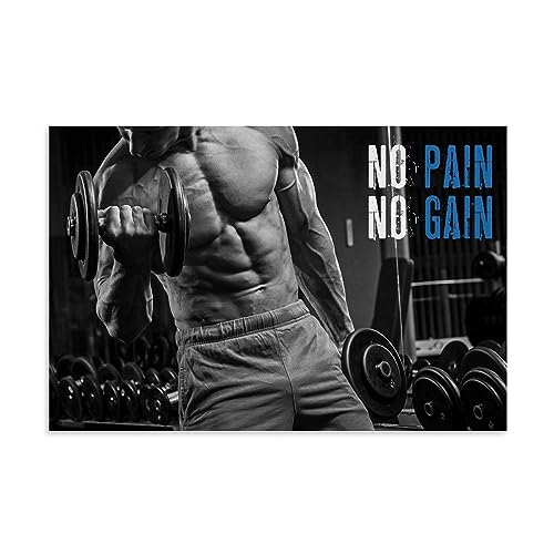 ELedvb Poster, Motiv: Fitness, Workout, Bodybuilding, dekoratives Gemälde, Leinwand-Wandposter und Kunstdruck, modernes Familienschlafzimmer-Dekor-Poster, 20 x 30 cm von ELedvb