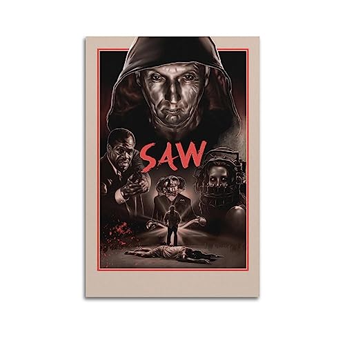 ELedvb SAW Horror-Film-Poster, dekoratives Gemälde, Leinwand-Wandposter und Kunstdruck, modernes Familienschlafzimmer-Dekor-Poster, 30 x 45 cm von ELedvb