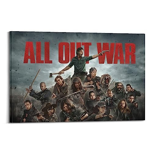 ELedvb The Walking Dead Leinwand-Poster, dekoratives Gemälde, Leinwand-Wandposter und Kunstdruck, modernes Familienschlafzimmer-Dekor-Poster, 40 x 60 cm von ELedvb