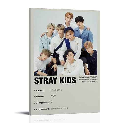 Stray Kids All TeamCanvas-Poster, dekoratives Gemälde, Leinwand-Wandposter und Kunstdruck, modernes Familienschlafzimmer-Dekor-Poster, 20 x 30 cm von ELedvb