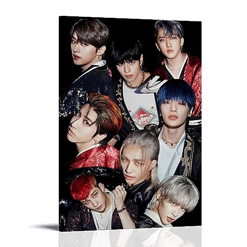 Stray Kids Group IdolCanvas Poster, dekoratives Gemälde, Leinwand-Wandposter und Kunstdruck, modernes Familienschlafzimmer-Dekor-Poster, 20 x 30 cm von ELedvb