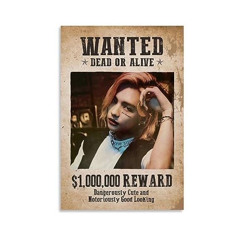 Stray Kids Wanted HyunjinLeinwand-Poster, dekoratives Gemälde, Leinwand-Wandposter und Kunstdruck, modernes Familienschlafzimmer-Dekor-Poster, 20 x 30 cm von ELedvb