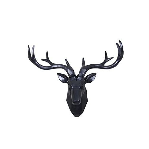 ELzEy Hirschkopfwand hängend Glücksstil Tierkopfwand hängen Fernseher Geometrische dreidimensionale große Wände Hintergrunddekoration(80cm) von ELzEy