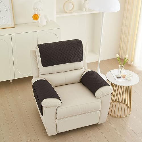 Sesselschoner Sesselauflage Relax mit rutschfest,Sofa Armlehne Kopfstützenbezug Für 1/2/3 Sitze3/4/5piece Sesselschutz Sofaüberwurf mit Breiten Sesselbezüge wasserdichte Möbelbezüge ( Color : 35# , Si von ELzEy