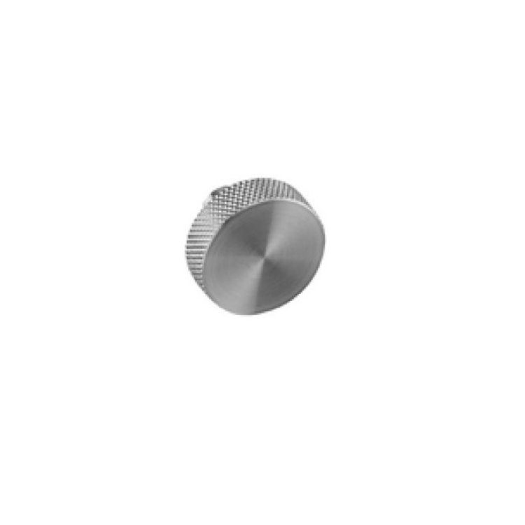 Möbelknopf Kranz gerendelt 20 mm V2A matt messingf von EM Design