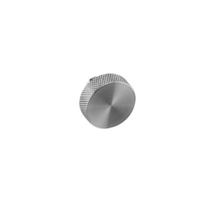 Möbelknopf Kranz gerendelt 25 mm V2A matt messingf von EM Design