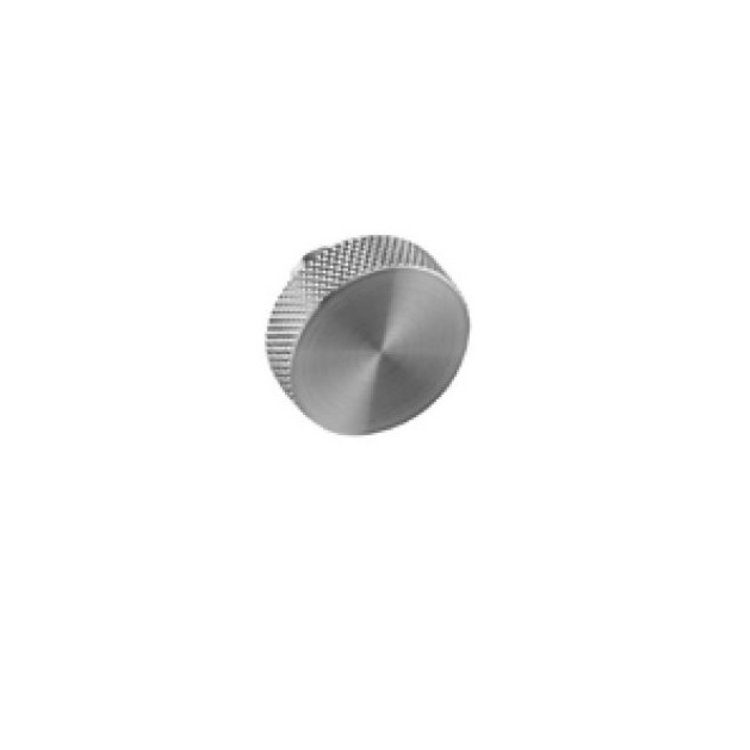 Möbelknopf Kranz gerendelt 30 mm V2A matt messingf von EM Design