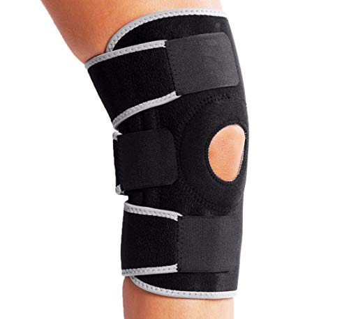 Kniebandage aus Neopren, vollständig verstellbar, trocken und atmungsaktiv, offene Kniescheibe, Schmerzen im Meniskus, Arthritis, Fußball. von EM HOME