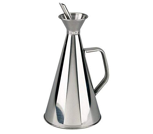 EM Home Ölflasche mit Ausgießer aus Edelstahl (250 ml) von EM Home