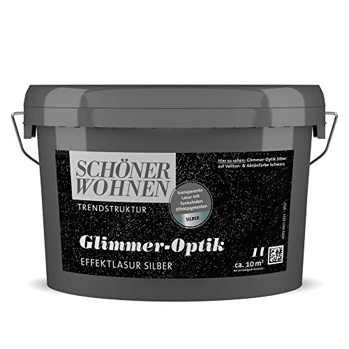 Glimmer-Optik Effektlasur Schöner Wohnen Silber 1 l von Schöner Wohnen