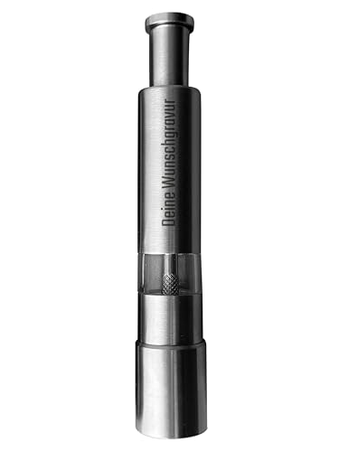 EMACES® Gewürzmühle aus Edelstahl mit Wunschgravur | Salzmühle Pfeffermühle (Einzeln) von EMACES