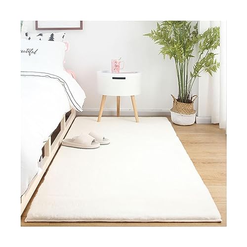 EMAFORO Teppich Dicker Teppich aus Kaninchenfellimitat, weiche, Flauschige Überwurfteppiche, Teppiche für Wohnzimmer, Schlafzimmer, Garderobe, Moderne Heimdekoration Flächenteppich von EMAFORO