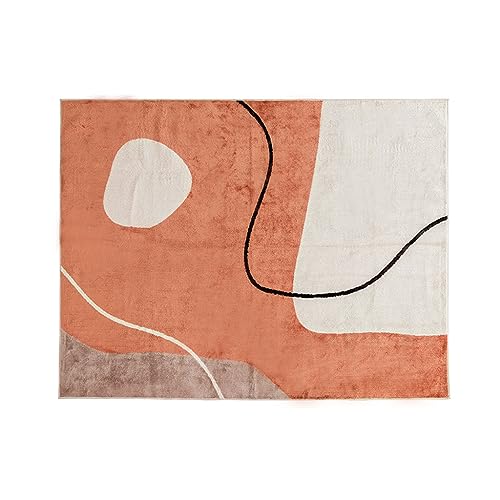 EMAFORO Teppich Einfacher nordischer Teppich, rechteckige Blocküberwurfteppiche in geometrischen Farben, Fußmatten für Wohnzimmer, Schlafzimmer, Nachttisch Flächenteppich EMAFORO Teppich Einfacher nordischer Teppich, rechteckige Blocküberwurfteppiche in geometrischen Farben, Fußmatten für Wohnzimmer, Schlafzimmer, Nachttisch Flächenteppich von EMAFORO