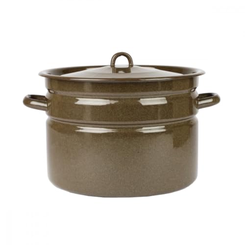 Emaille Topf 15L Kochtopf Universaltopf Suppentopf Induktion Fleischtopf Gastro braun Emaille Topf 15L Kochtopf Universaltopf Suppentopf Induktion Fleischtopf Gastro braun von EMALIA-RYBNIK