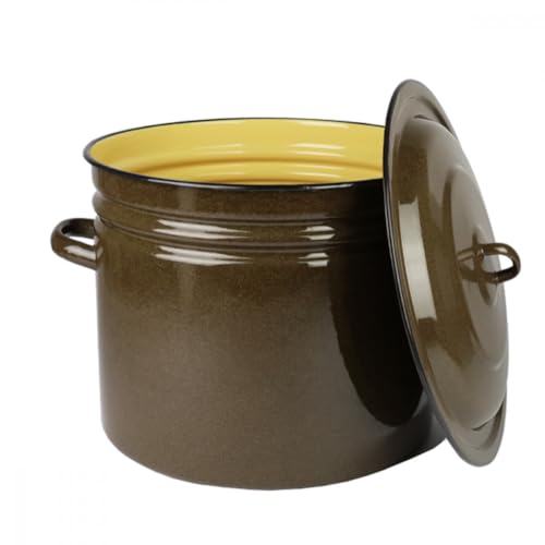 Emaille Topf 40L Kochtopf Universaltopf Suppentopf Induktion Fleischtopf Gastro braun Emaille Topf 40L Kochtopf Universaltopf Suppentopf Induktion Fleischtopf Gastro braun von EMALIA-RYBNIK
