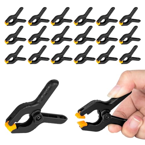 EMART 20 Stück Klemmzwingen Federzwinge Set Klammern Groß, 2 Zoll/5cm Hintergrund Klammer Verstellbar Leimzwingen Greenscreen Klemmkraft für Fotostudios, Hintergründe von EMART